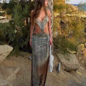 Jaded London Vida Backless Maxi Dress